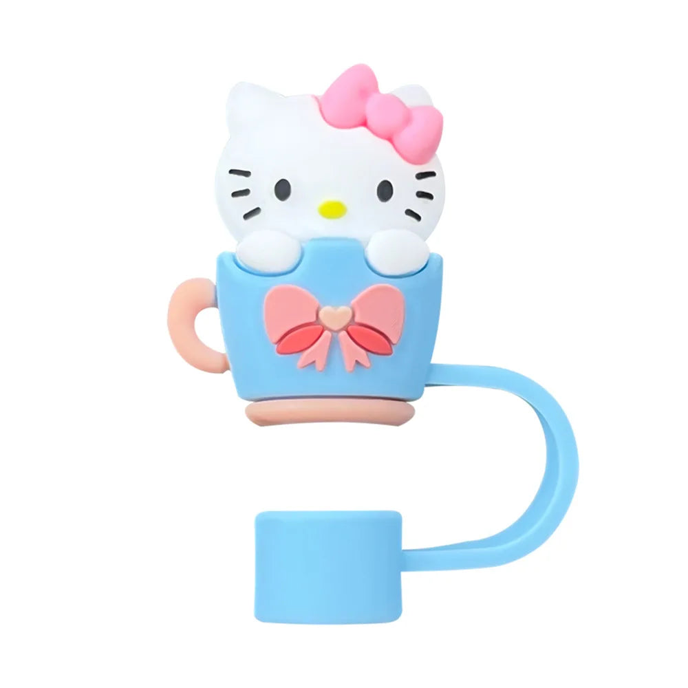 3D cute Sanrio Cartoon Straw Covers For Stanley Water Glass Bottle Drinking Dust Cap Straw Tip Cover Cup Accessories For 10mm ﻿