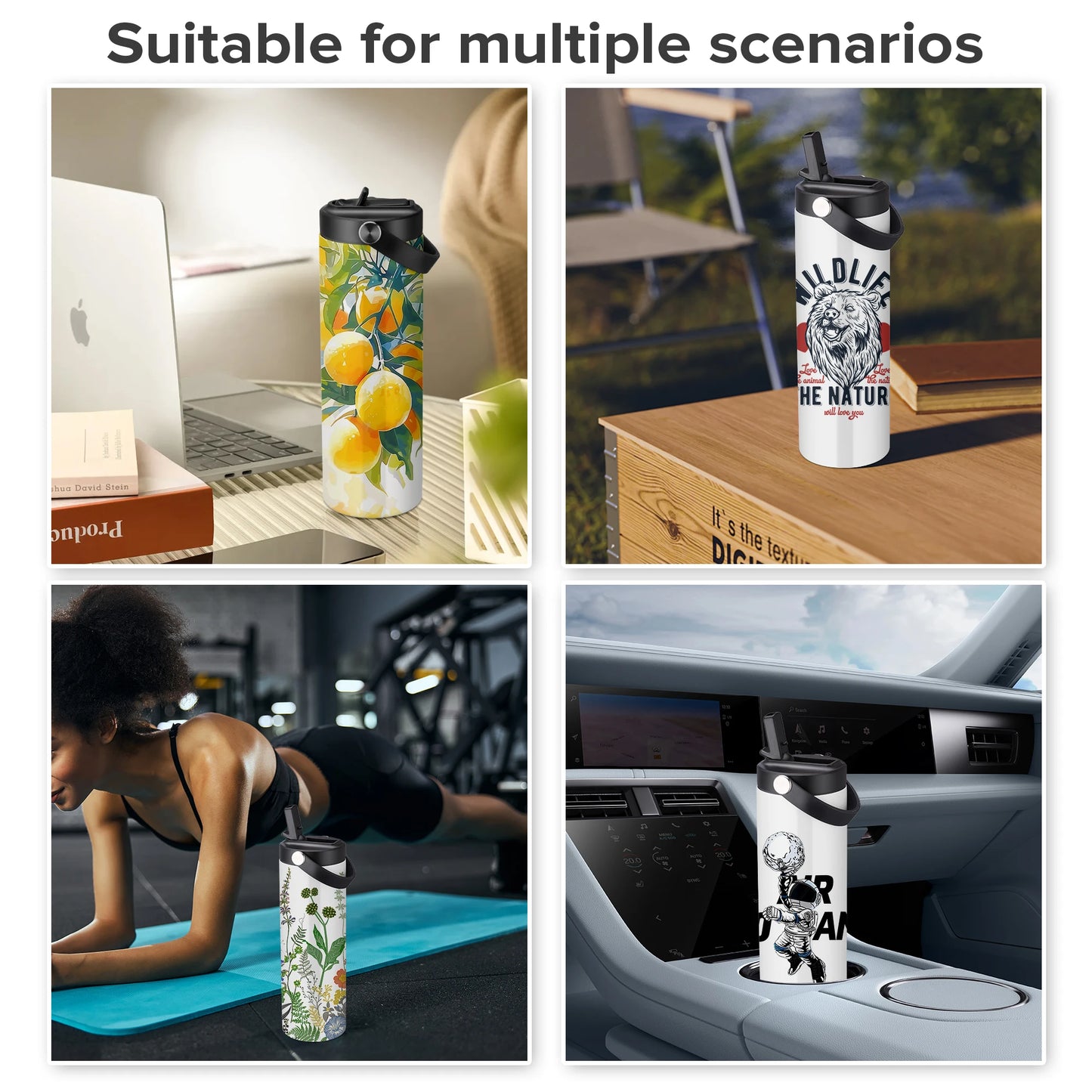 12/25 Pack 20OZ Sublimation Blanks Tumbler, Vacuum Flap With Flip nozzle, Perfect for Fitness Travel and Sports water Bottles