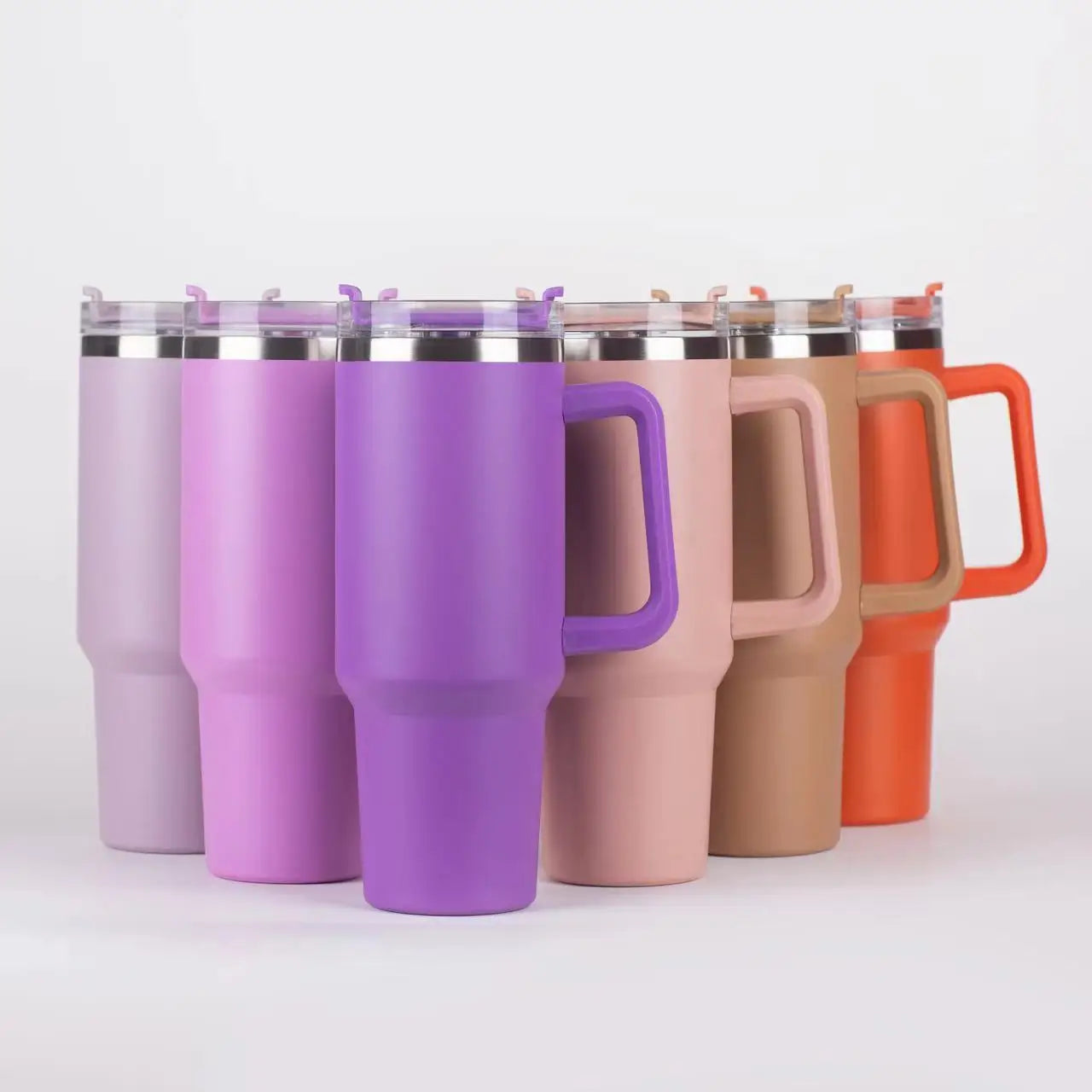 6pack US Warehouse 40oz  Stainless Steel  Double Wall Keep Cold For A Long Time With Handle  Wholesale Bluk Tumbler