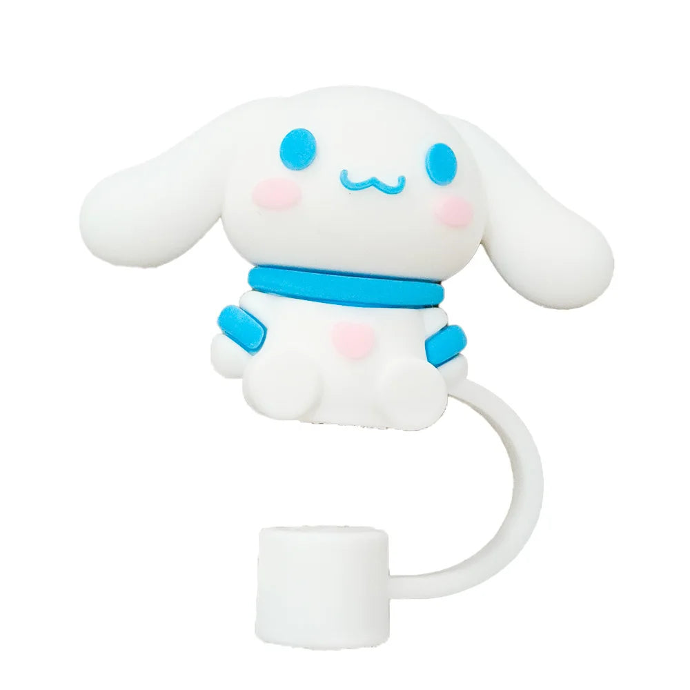 3D cute Sanrio Cartoon Straw Covers For Stanley Water Glass Bottle Drinking Dust Cap Straw Tip Cover Cup Accessories For 10mm ﻿