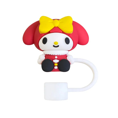 3D cute Sanrio Cartoon Straw Covers For Stanley Water Glass Bottle Drinking Dust Cap Straw Tip Cover Cup Accessories For 10mm ﻿
