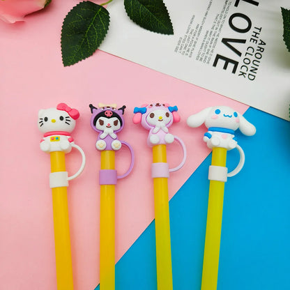 3D cute Sanrio Cartoon Straw Covers For Stanley Water Glass Bottle Drinking Dust Cap Straw Tip Cover Cup Accessories For 10mm ﻿