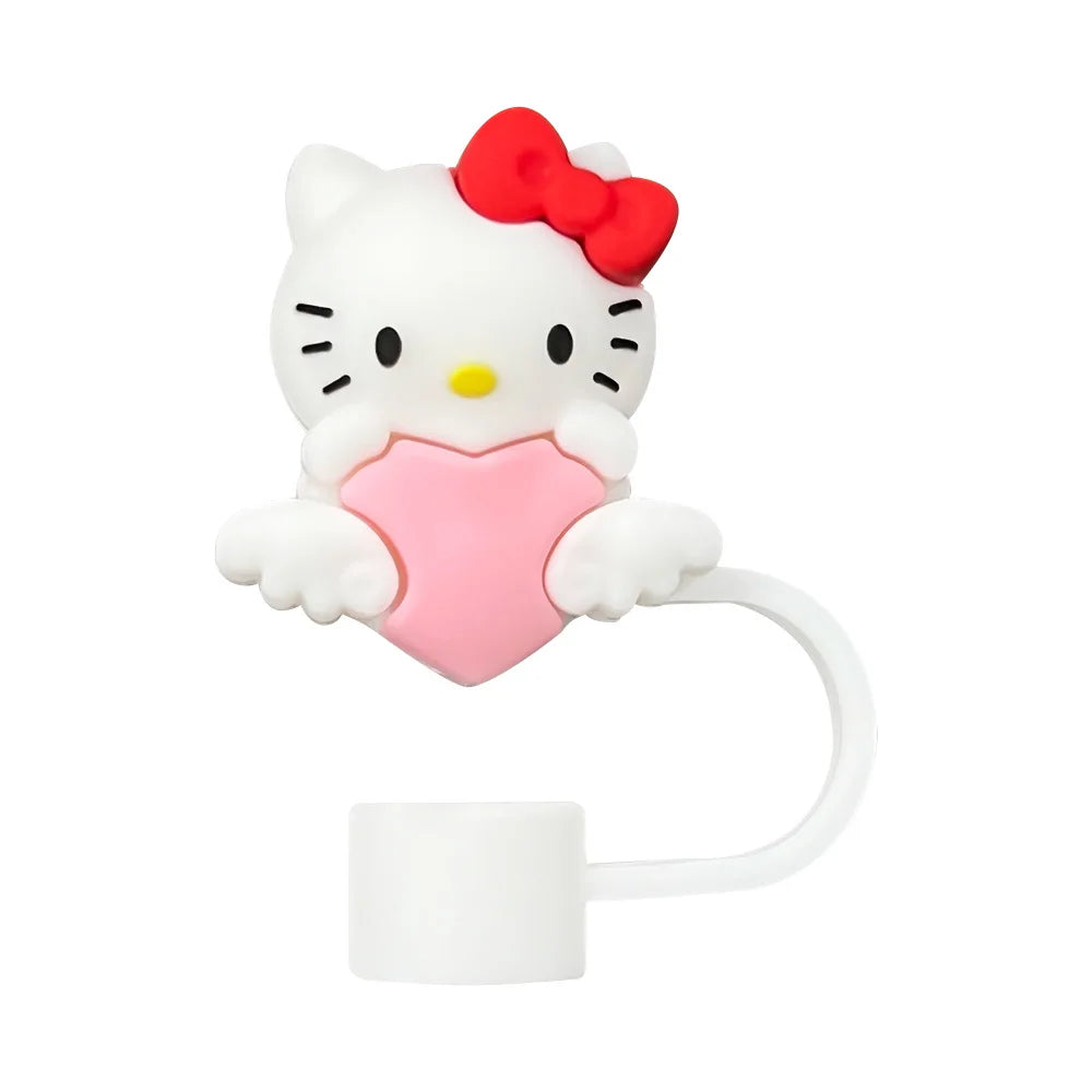 3D cute Sanrio Cartoon Straw Covers For Stanley Water Glass Bottle Drinking Dust Cap Straw Tip Cover Cup Accessories For 10mm ﻿