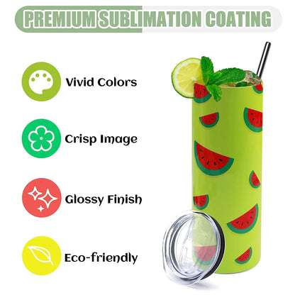 HTVRONT 48 Pack Sublimation Tumblers 20 oz Skinny bulk Stainless Steel Double Wall Insulated Straight Sublimation Tumbler Cups