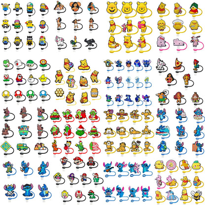 3D cute Sanrio Cartoon Straw Covers For Stanley Water Glass Bottle Drinking Dust Cap Straw Tip Cover Cup Accessories For 10mm ﻿