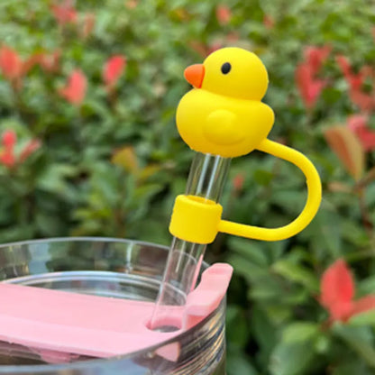 Cute Straw Cover Cap For Stanley Cup Reusable 10mm Silicone Straw Topper Compatible 30&40 Oz Tumbler With Handle Tips Lids 5Pcs