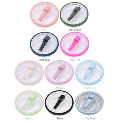 40Oz Tumbler Flip Straw Lid Replacement Spill Proof Resistant Tumbler Lid Reusable Spray Proof Tumbler Cover for stanley Cug