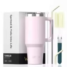 30/40oz Tumbler With Handle and Straw Large Capacity Stainless Steel Thermal Cup for Coffee Double Vacuum Insulated Mug