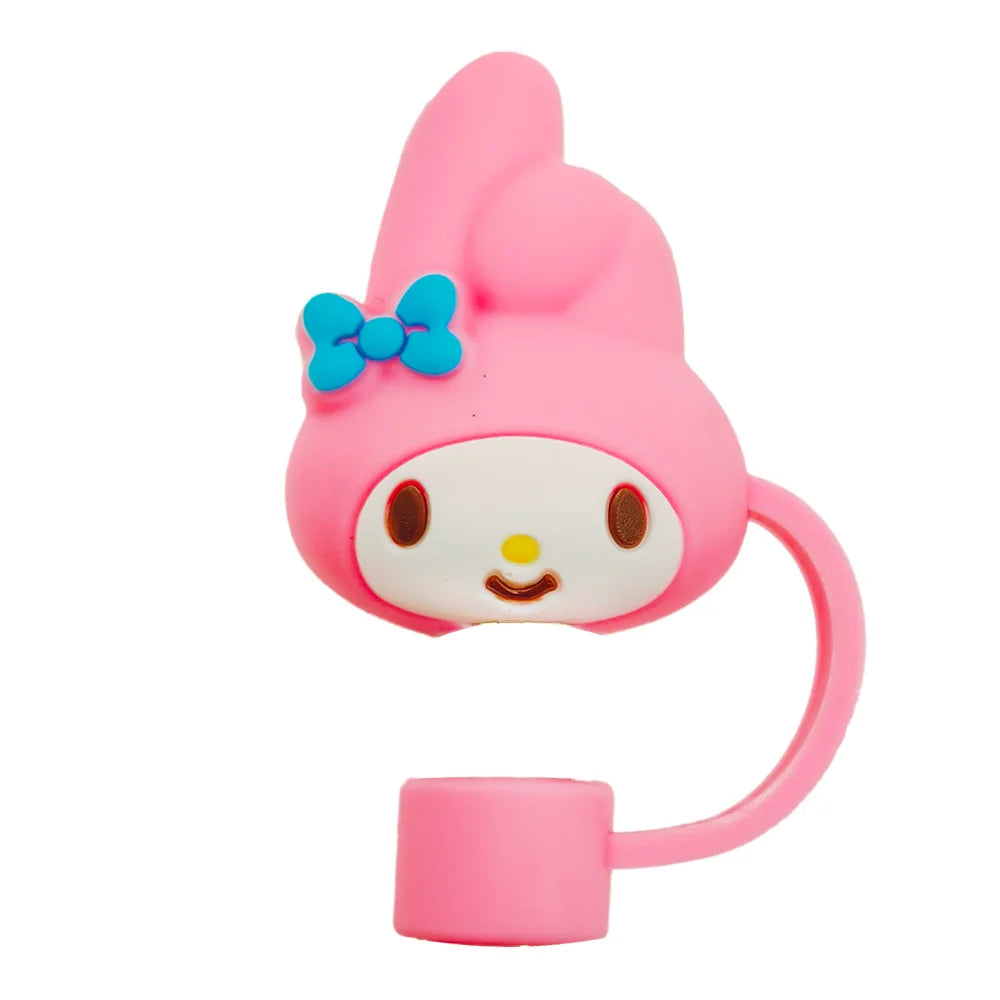 3D cute Sanrio Cartoon Straw Covers For Stanley Water Glass Bottle Drinking Dust Cap Straw Tip Cover Cup Accessories For 10mm ﻿