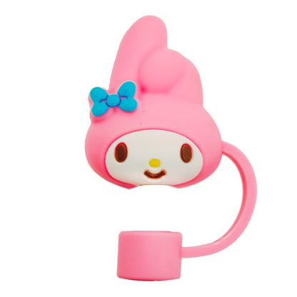 3D cute Sanrio Cartoon Straw Covers For Stanley Water Glass Bottle Drinking Dust Cap Straw Tip Cover Cup Accessories For 10mm ﻿