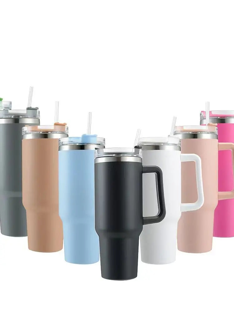 6pack US Warehouse 40oz  Stainless Steel  Double Wall Keep Cold For A Long Time With Handle  Wholesale Bluk Tumbler