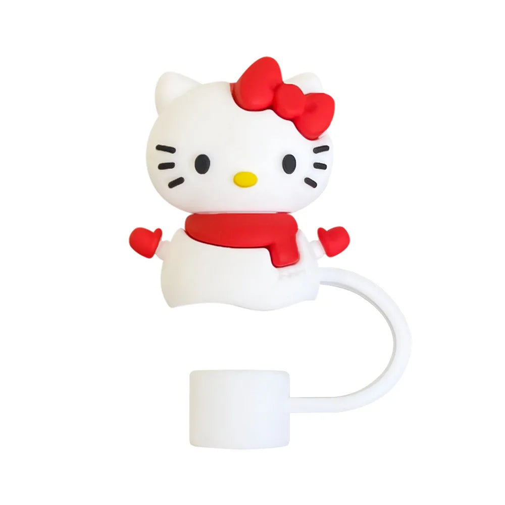 3D cute Sanrio Cartoon Straw Covers For Stanley Water Glass Bottle Drinking Dust Cap Straw Tip Cover Cup Accessories For 10mm ﻿